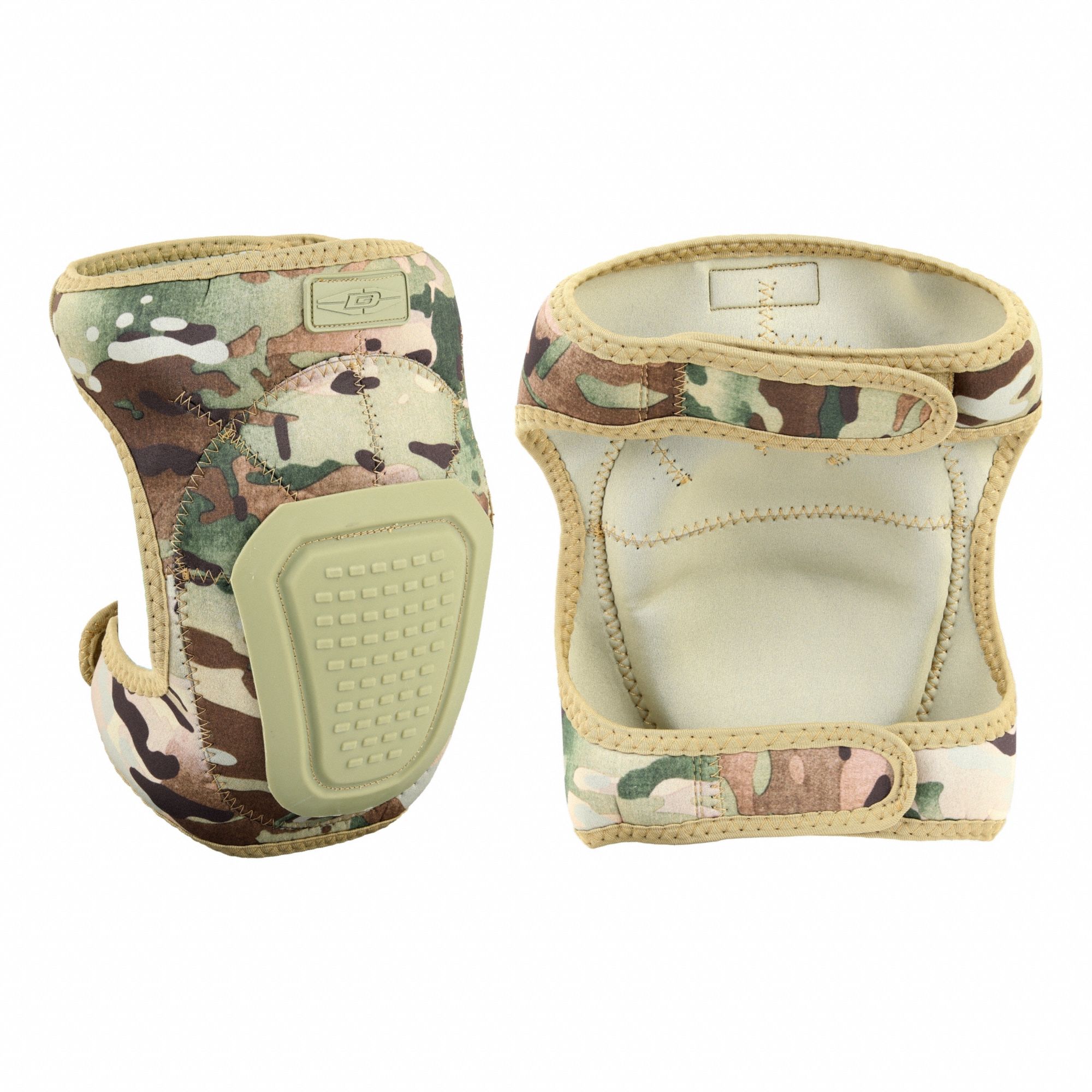 Knee Pad: Camouflage, Hook-and-Loop, 2 Straps, Foam, Foam, 1 PR