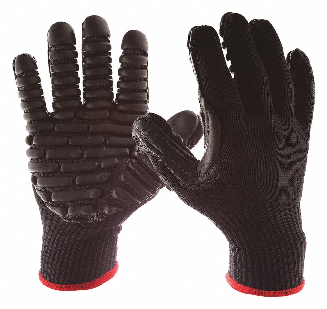 COATED GLOVES,M SIZE,BLACK,PR