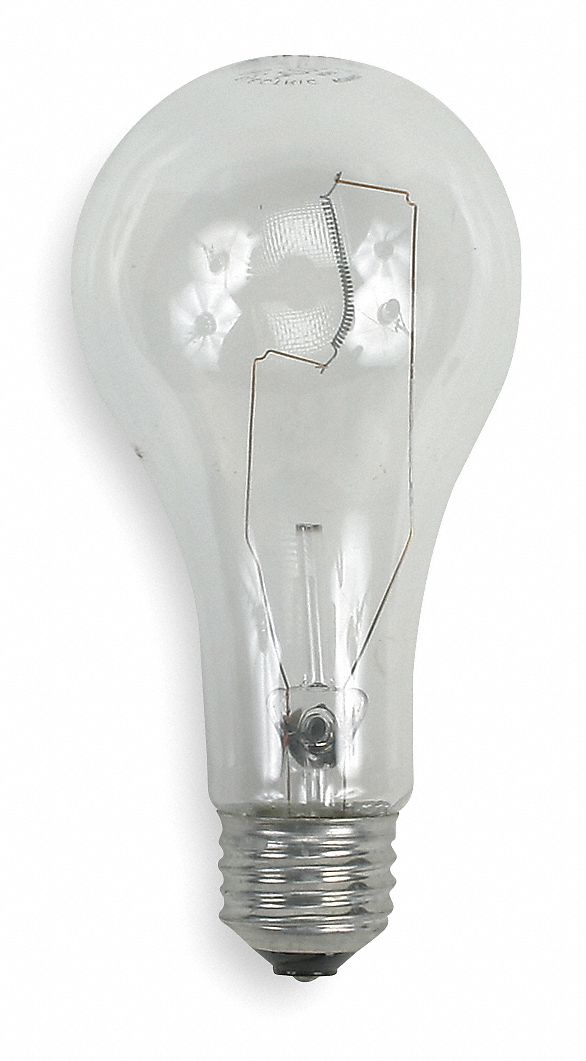 Incandescent Lamp, A21, Lumens 3850/2695, Watts 177/200 - Grainger