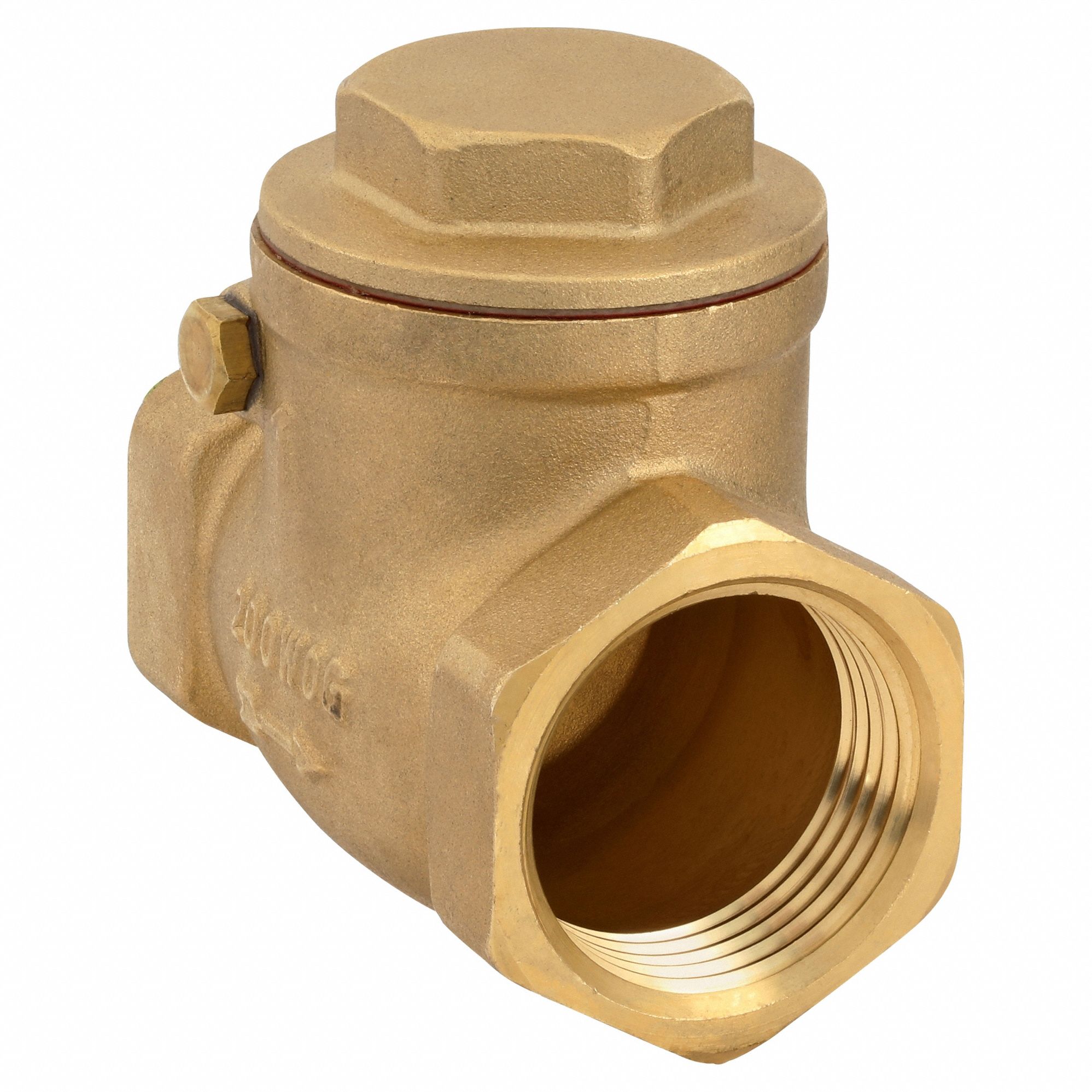 SWING CHECK VALVE, SWING, INLINE VALVE BODY, 1 IN PIPE, FNPT X FNPT, BRASS, STANDARD
