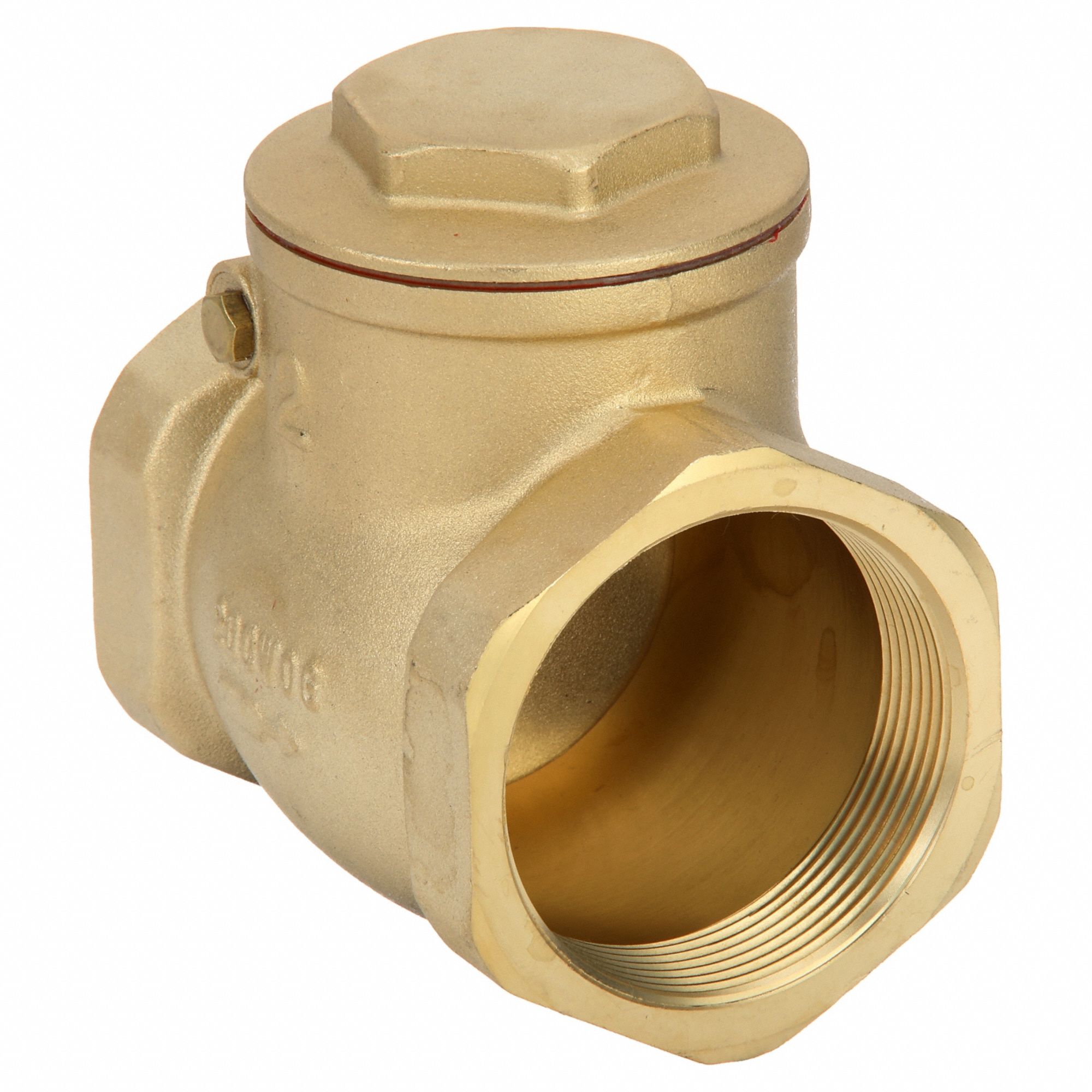 SWING CHECK VALVE, SWING, INLINE VALVE BODY, 2 IN PIPE, FNPT X FNPT, BRASS, STANDARD