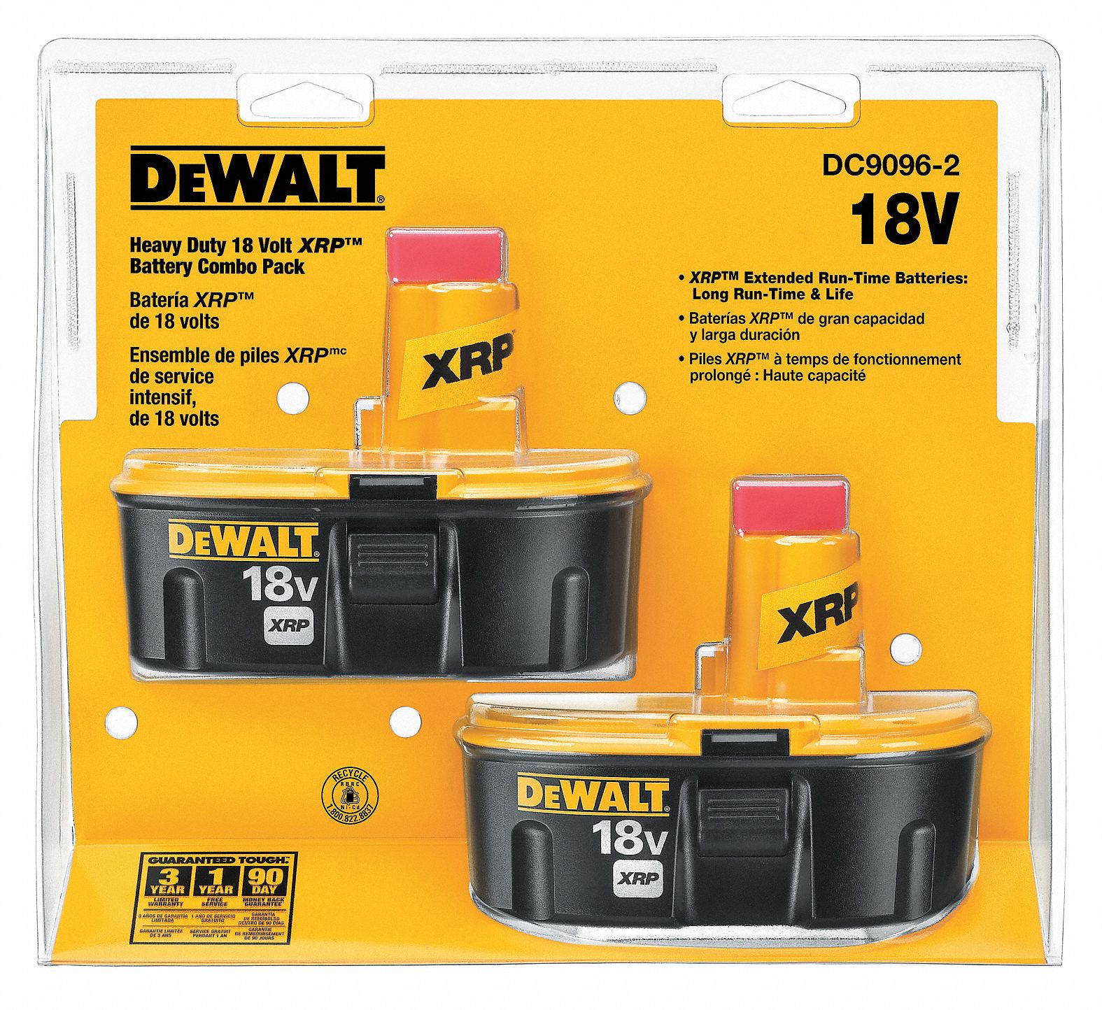 Dewalt Battery Dewalt® 18v Xrp Nicd 2 Batteries Included 22 Ah Xrp 2 Batteries 2 Pk 