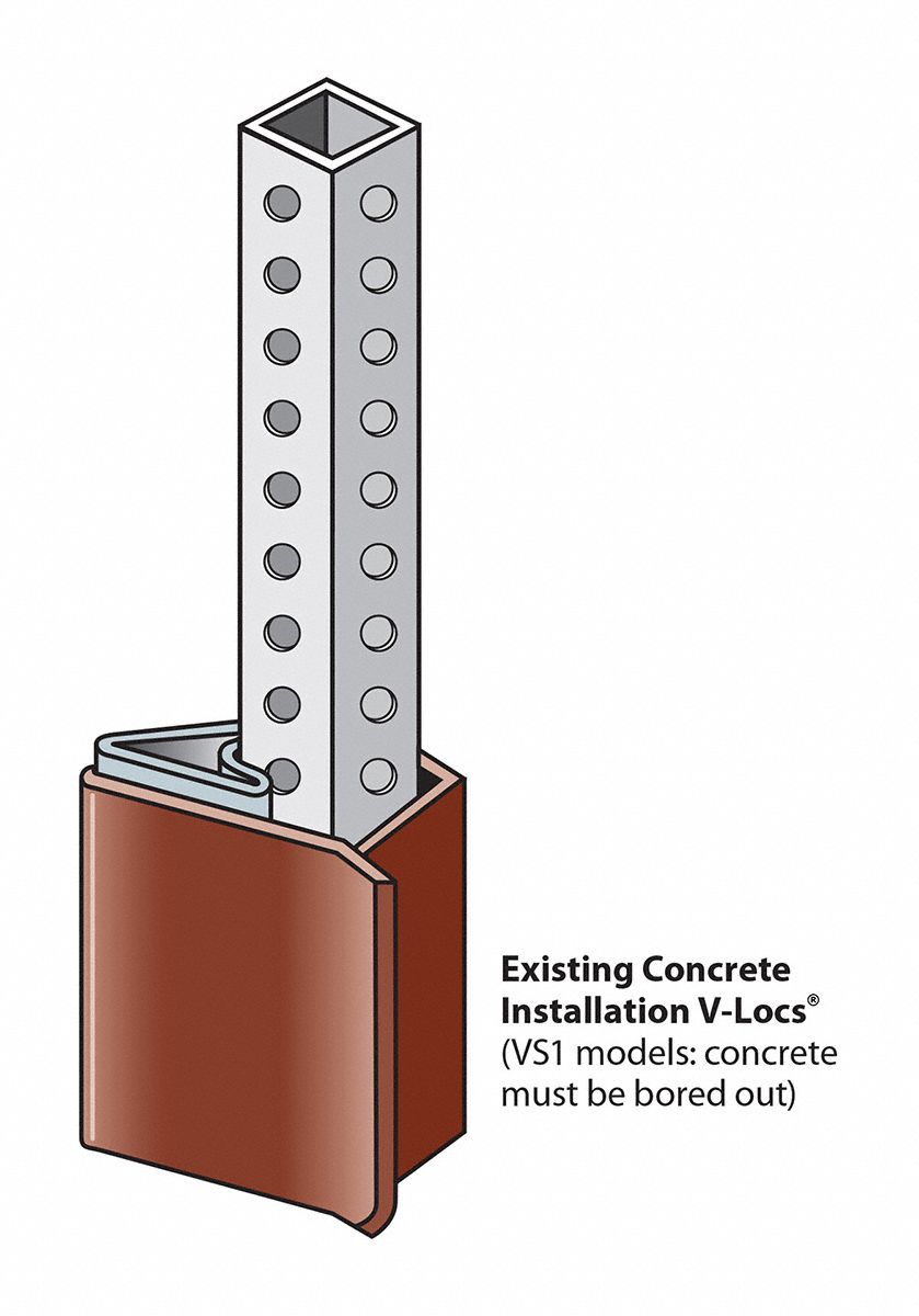TAPCO Anchor for Square Post, Sign Post Anchor For Ground Type Concrete