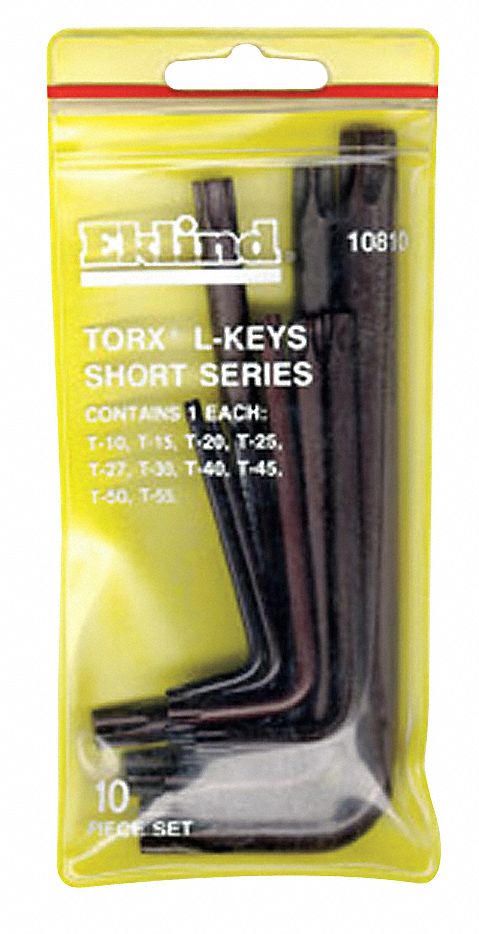 TORX KEY SET,10 PCS,L SHAPE