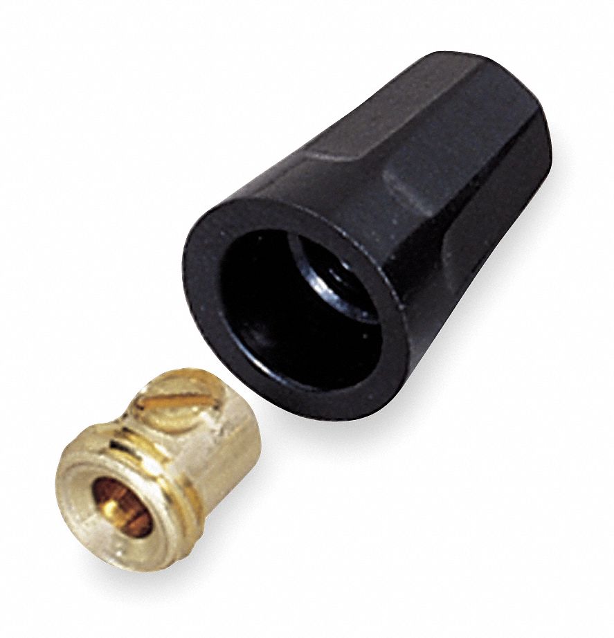 Twist-On Wire Connectors: Black, 300 V, 100, PK