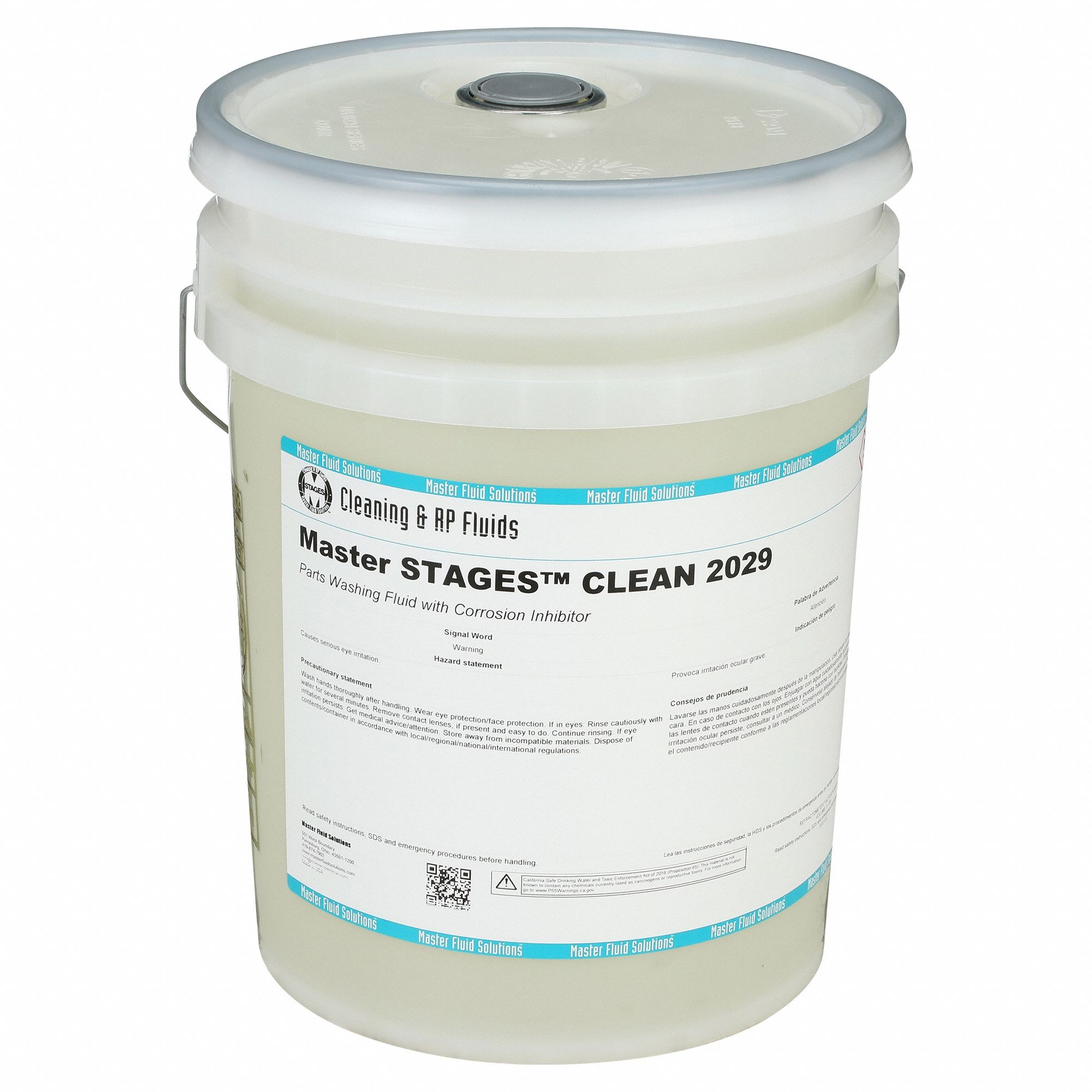 Parts Washer Cleaner: Water, Heavy Soils, For Metals Material Group, 140°F, Pail