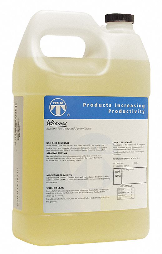Cutting Tool Cleaner: 1 gal Container Size, Jug, Yellow