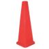 Blank Orange Safety Cone Signs