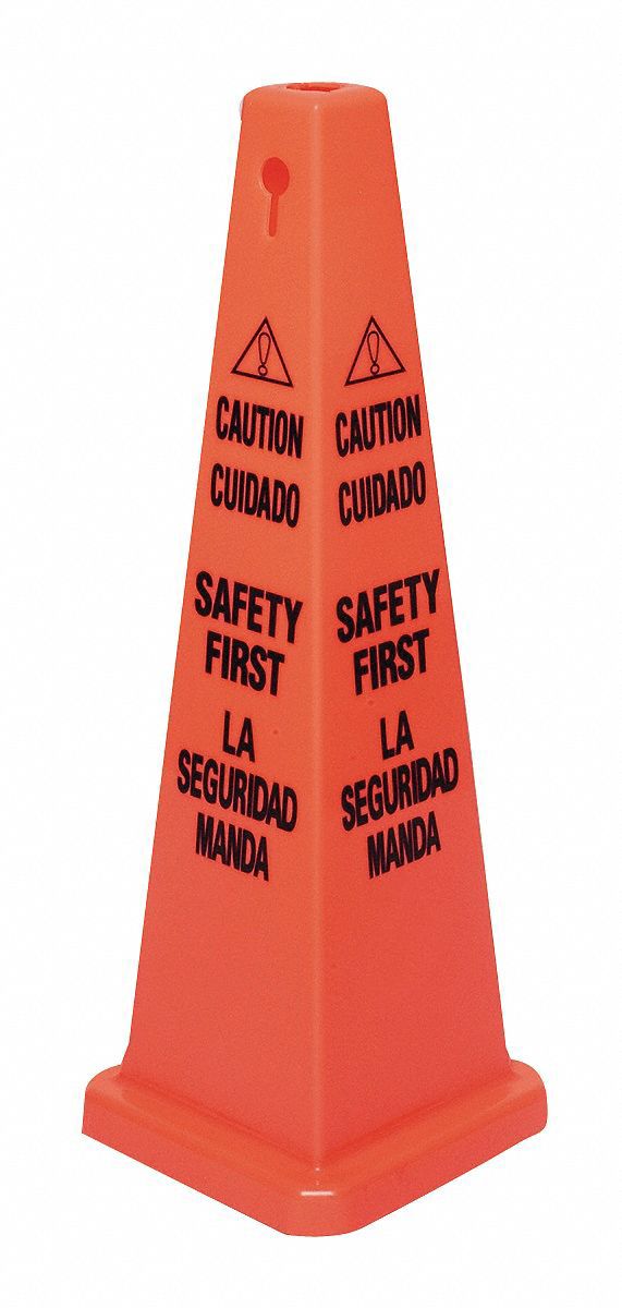 26IN CAUTION SAFETY FIRST ORANGE