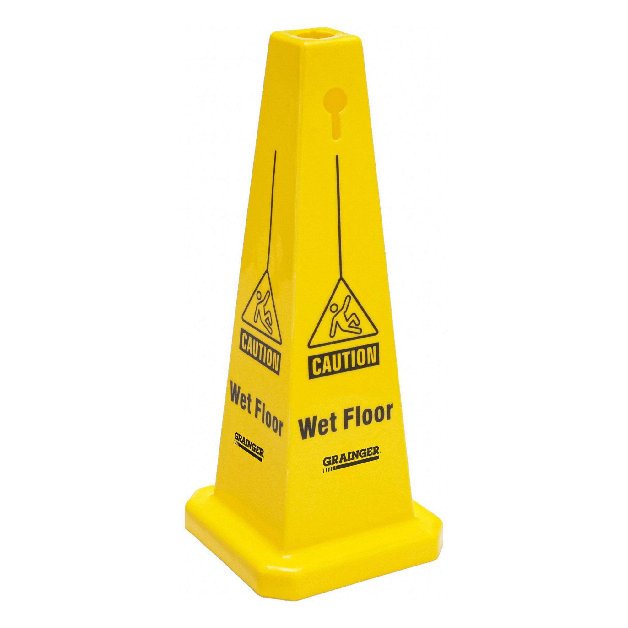 Safety Cone: Polypropylene, 26 in x 10 9/10 in x 10 9/10 in Nominal Sign Size, Not Retroreflective