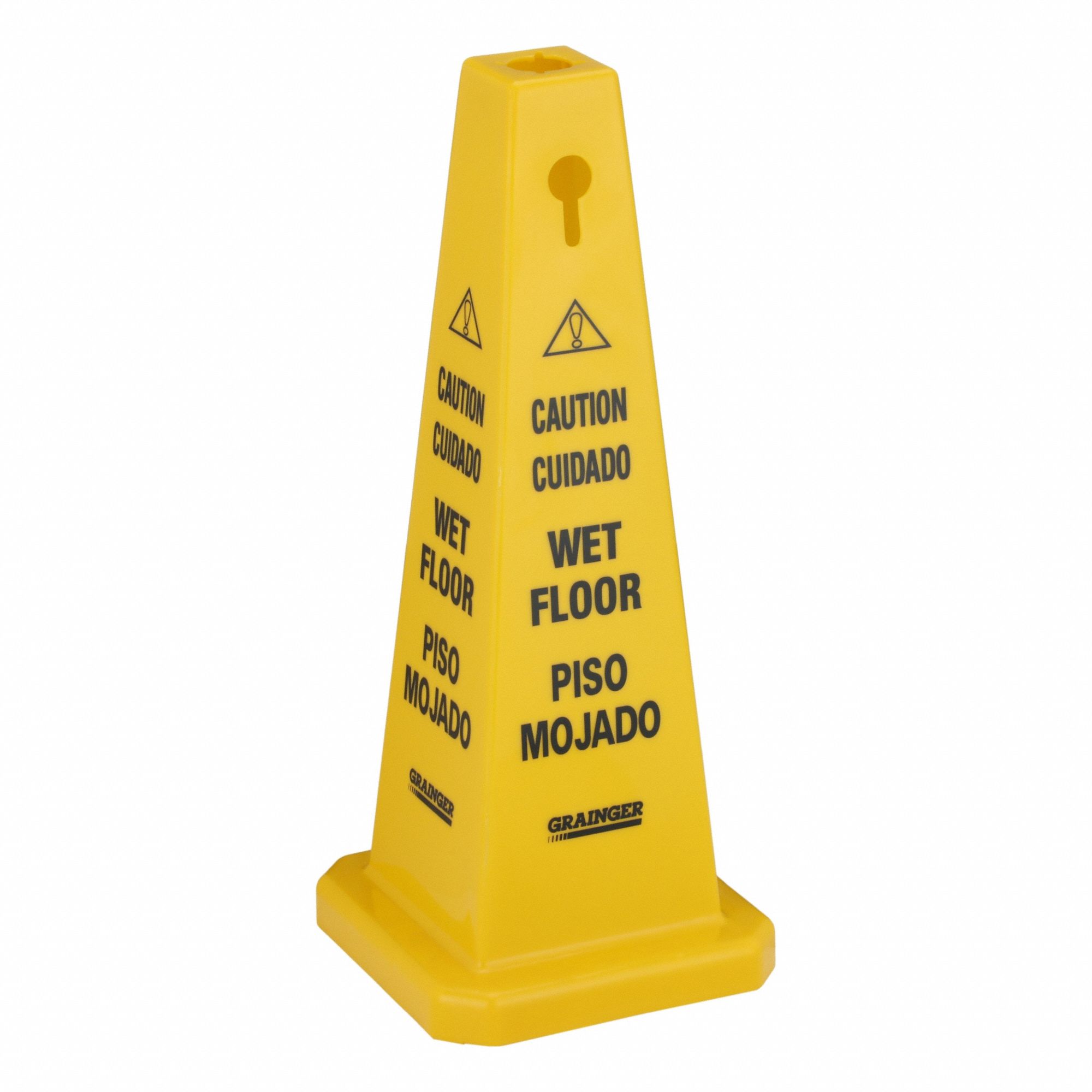 Safety Cone: Polypropylene, 26 in x 10 9/10 in x 10 9/10 in Nominal Sign Size, Not Retroreflective