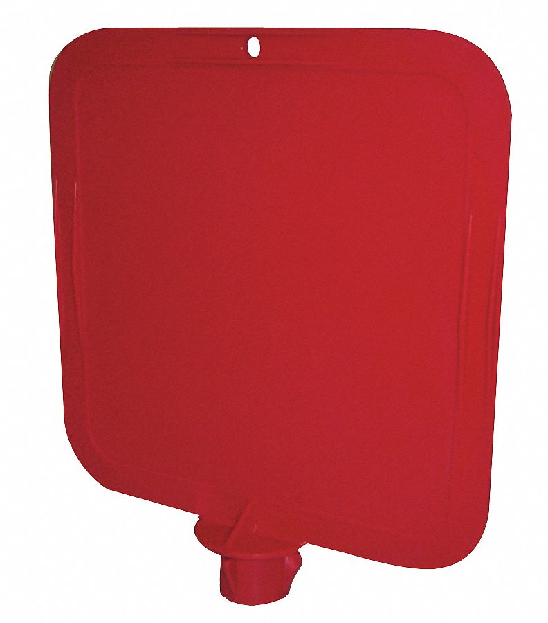 SAFETY CONE MESSAGE BOARD, 10⅛ X 10⅛ X 2 7/16 IN, RED, POLYPROPYLENE