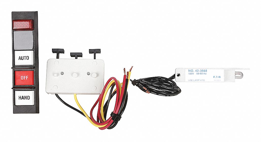 EATON Selector Switch Kit, Hand/Off/Auto, 00 to 2 Starter Size, Green