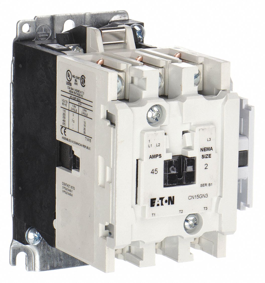 EATON, Non-Reversing, 3 Poles, NEMA Magnetic Contactor - 6VMK3 ...
