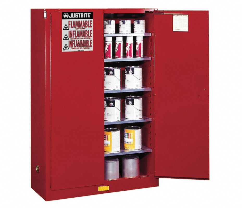 JUSTRITE Gabinete para Pintura y Tinta 60 gal., 65" x 43" x 18", Tipo