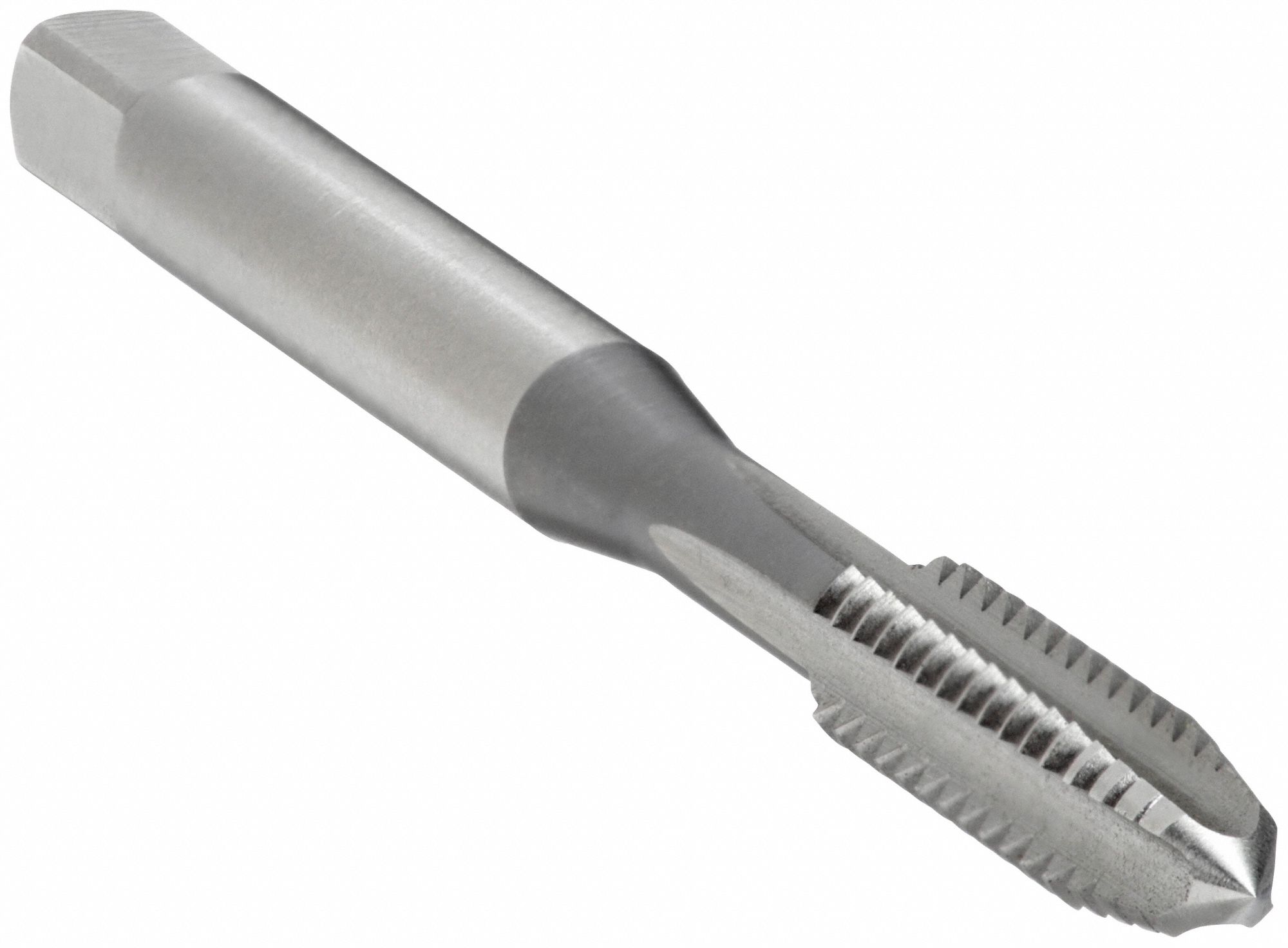 Straight Flute Tap: #10-24 Thread Size, 9/16 in Thread Lg, 2 11/32 in Overall Lg, Plug, 4 Flutes