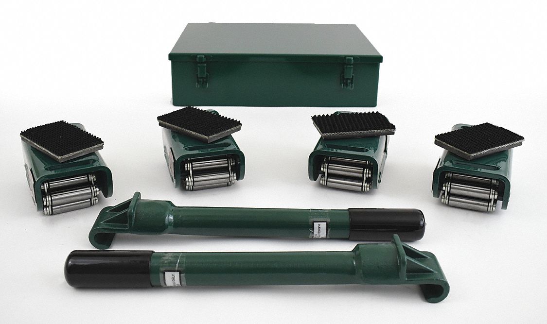 HILMAN ROLLERS Machine Roller Kit, 6,000 lb Load Capacity 6W041KRS3