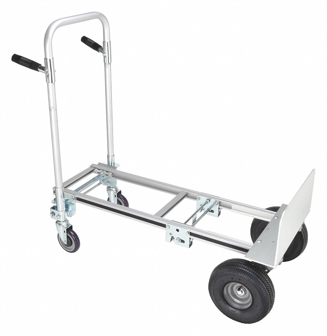 CONVERTIBLE HAND TRUCK, 18 IN X 8½ IN, 38½ IN X 12 IN X 11 IN, PNEUMATIC RUBBER