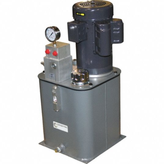 Hydraulic Power Unit, 2 HP, 115/230V AC, 2000 psi Max. Pressure, 1.5 ...