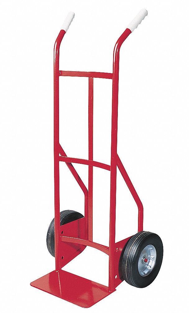 STANDARD STEEL GENERAL PURPOSE HAND TRUCK, 800 LB LOAD CAPACITY, 14 X 8 IN, FLAT-FREE, STD