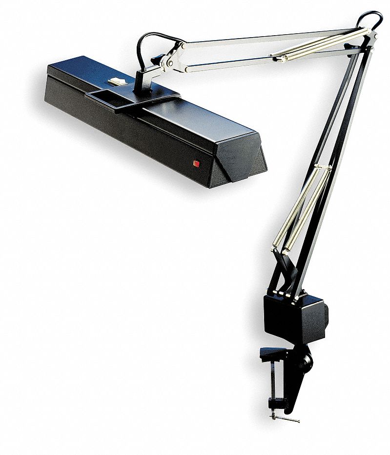 LUMAPRO Articulating Arm Task Light, Fluorescent, 45 in Arm Length, 550