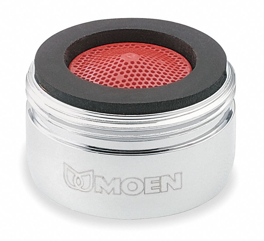 Outlet: 2.2 gpm Flow Rate, Aerated Flow Outlet, Brass, Chrome Finish, 15/16"-27 Connection Size