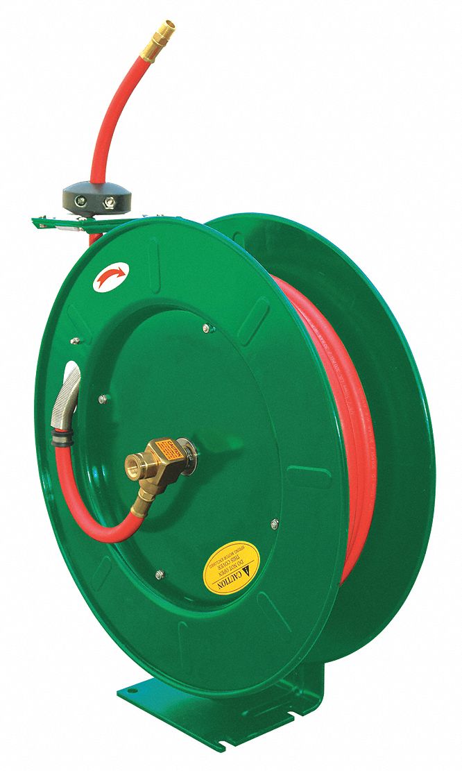 SPEEDAIRE Spring Return Hose Reel, Air, Water, 300 psi, Hose Capacity