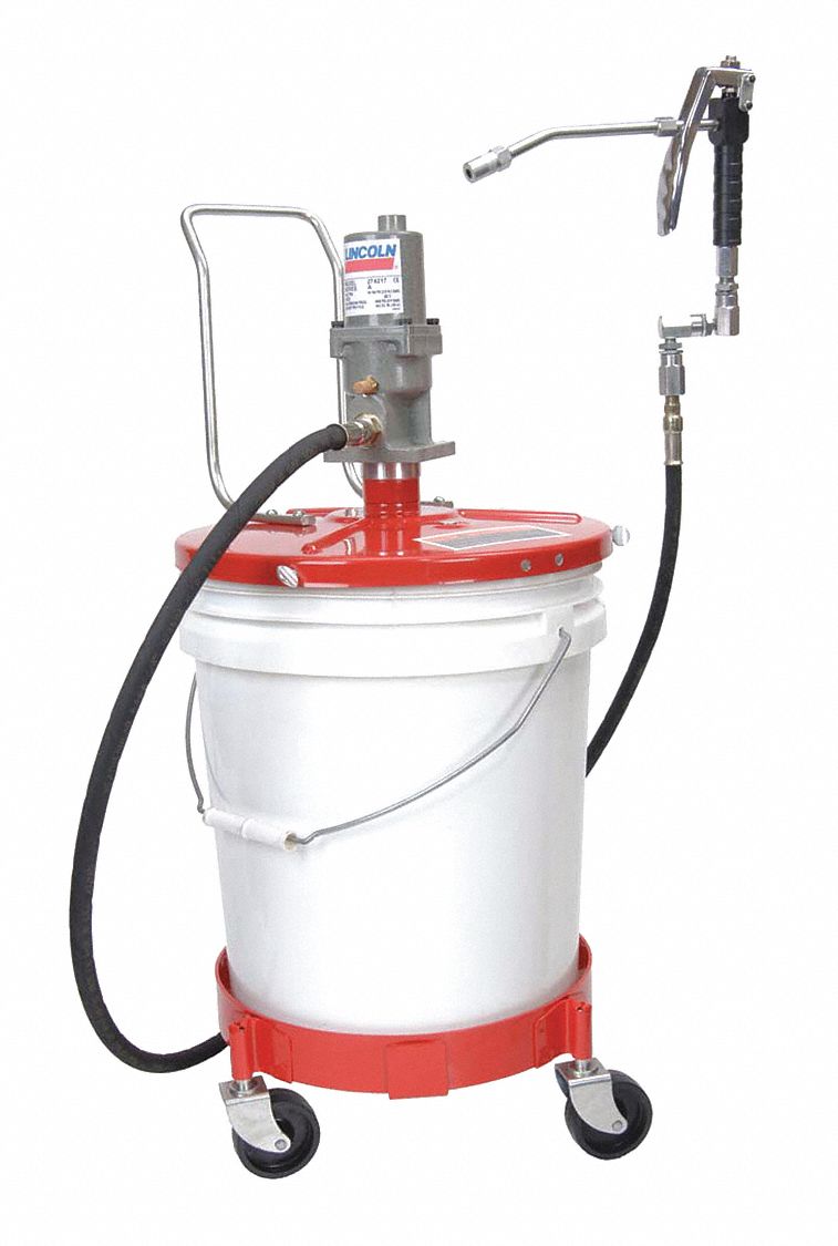 Lincoln Portable Grease Pump With Gun Fits Container Size 25 To 50 Lb Container 2 In Air Motor Size 6wb19 4459 Grainger