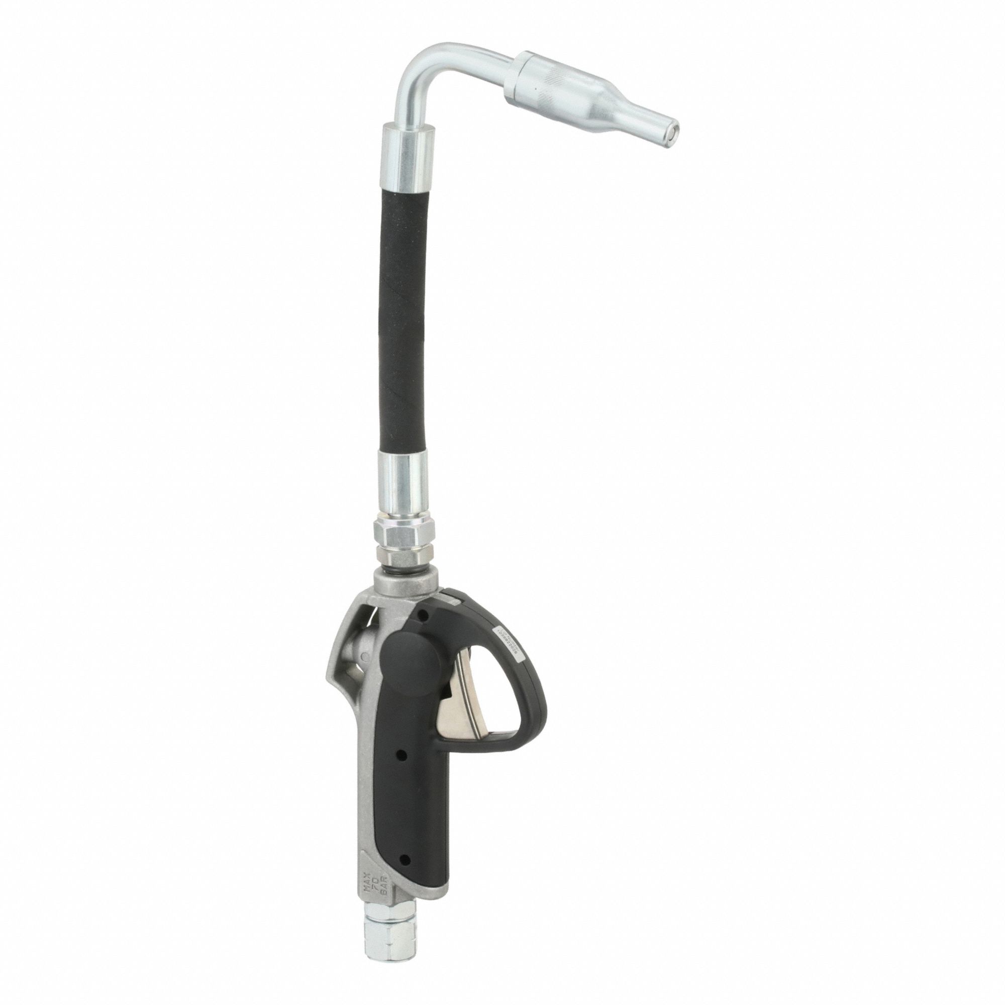 Drum Pump Nozzle: Manual, No Meter Included, 7.5 gpm Max. Flow Rate, Steel, 1/2 in NPTF