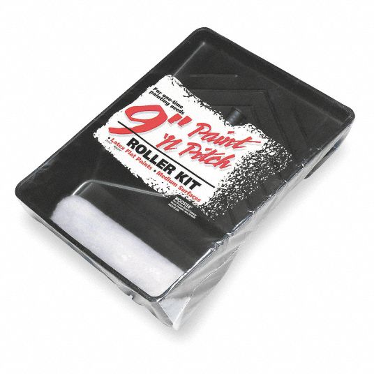 WOOSTER Paint Roller Kit 4 Wire Cage Roller Frame, 9 in Roller Lg, 3/8