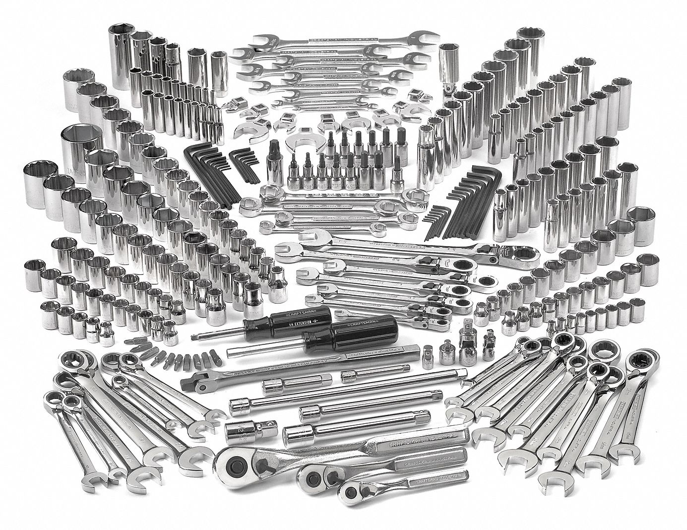 Craftsman Industrial Socket Set Square Drive Size 1 4 In 3 8 In 1 2 In 6wpe9 9 Grainger