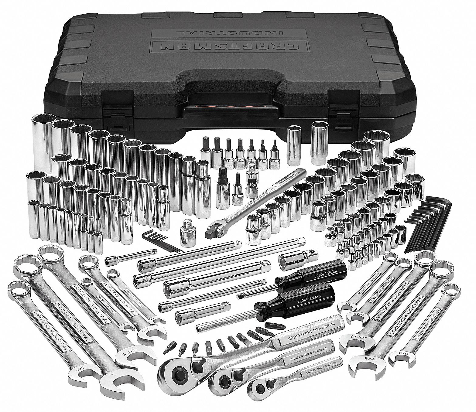 Craftsman Industrial 1 4 3 8 1 2 Chrome Socket Set Number Of Pieces 148 6wpf2 9 2979 Grainger