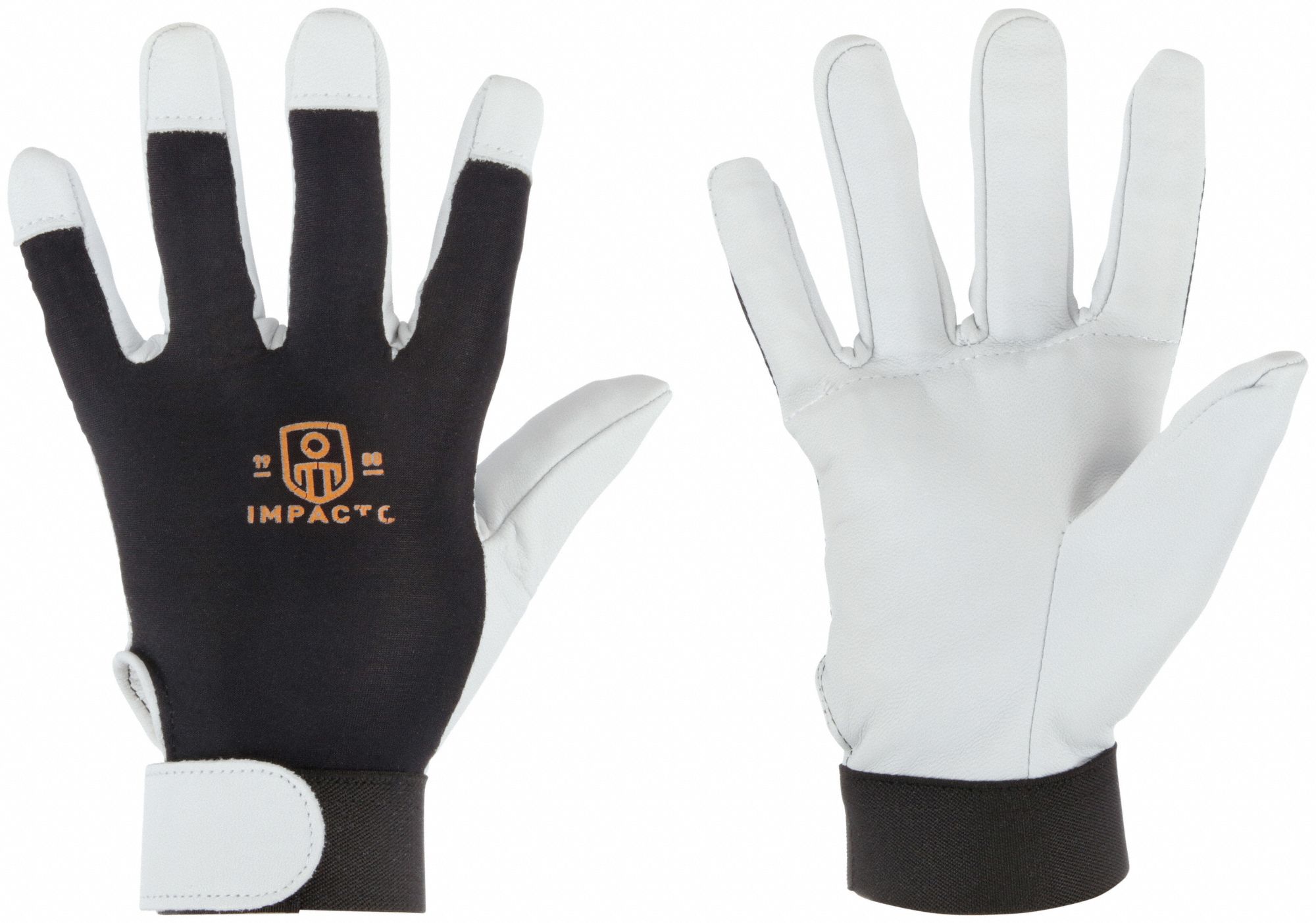 MECHANICS GLOVES, S (7), FULL FINGER, COWHIDE, HOOK-AND-LOOP CUFF