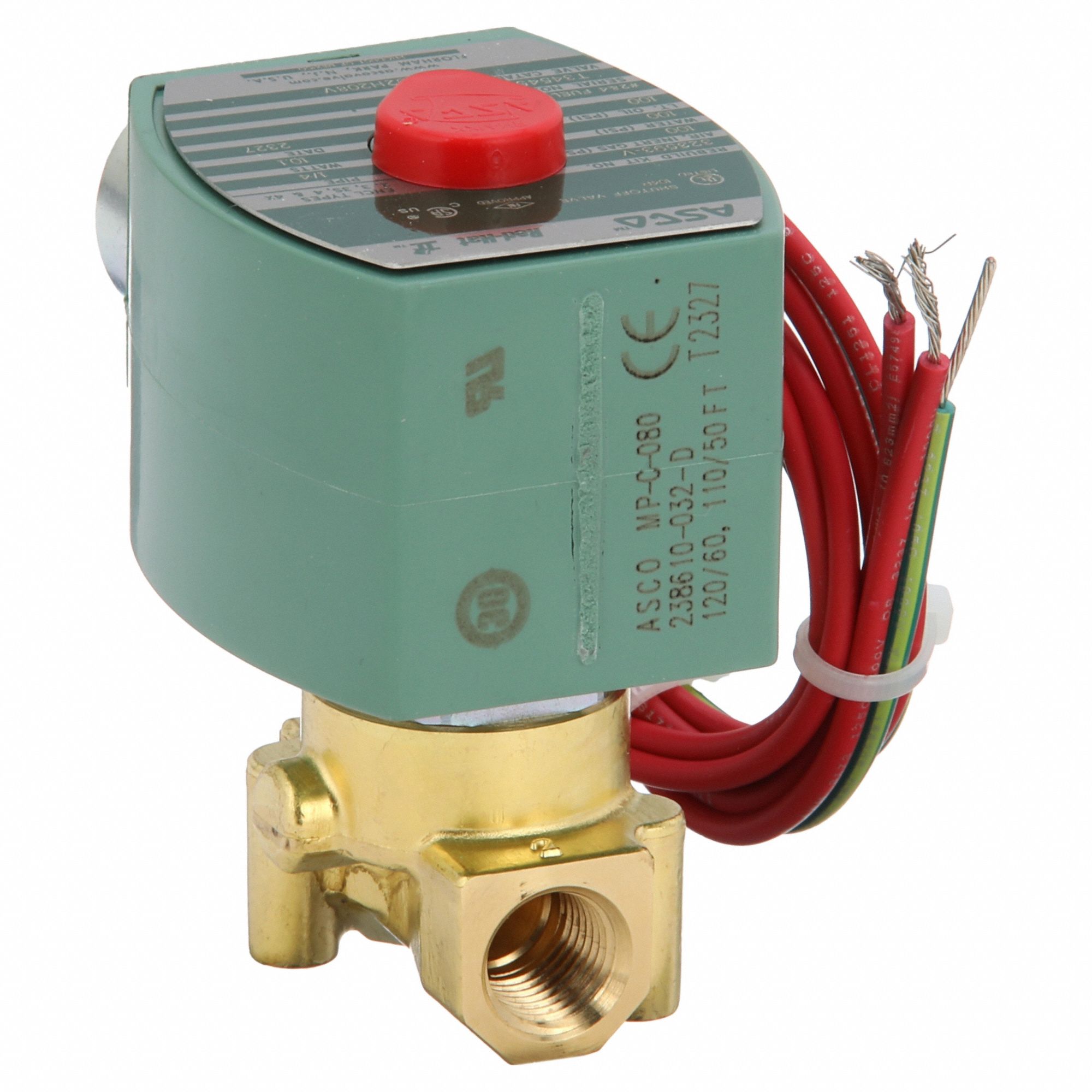 SOLENOID VALVE: 2-WAY, NORMALLY CLOSED, ¼ IN PIPE SIZE, 110V AC/120V AC, HIGH FLOW