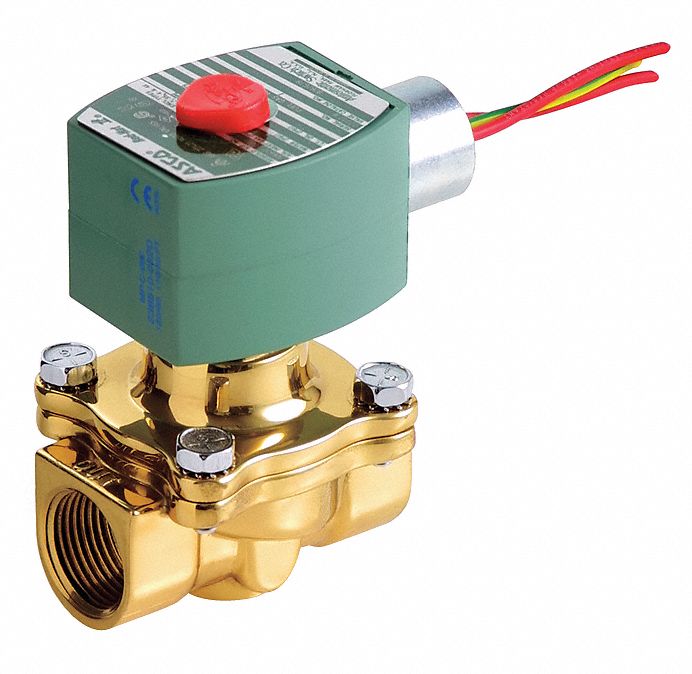 SOLENOID VALVE: 2-WAY, NORMALLY CLOSED, ½ IN PIPE SIZE, 110V AC/120V AC, WATERTIGHT