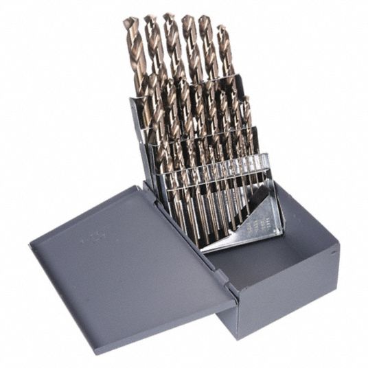 CHICAGO-LATROBE, 1.00 mm Smallest Drill Bit Size, 25 Drill Bits, Jobber ...