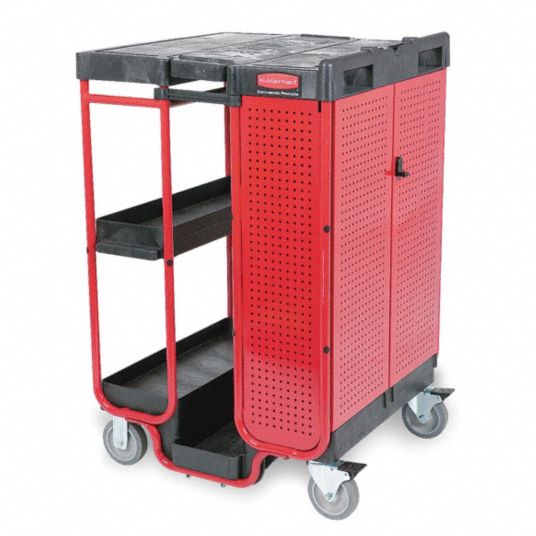 Ladder Cart with (2) Swivel, (2) Rigid Grainger