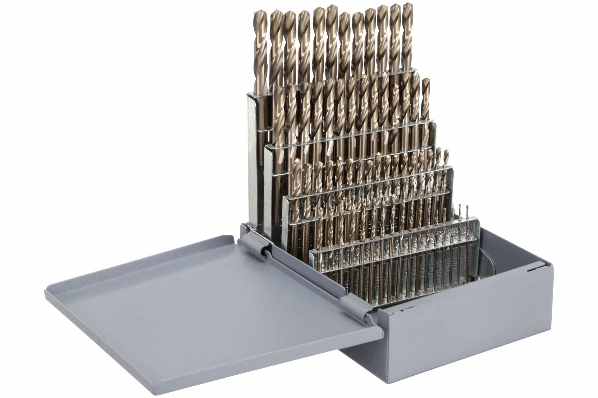 SCREW MACHINE DRILL BIT SET, #60 SMALLEST DRILL BIT, #1 LARGEST BIT SIZE, COBALT