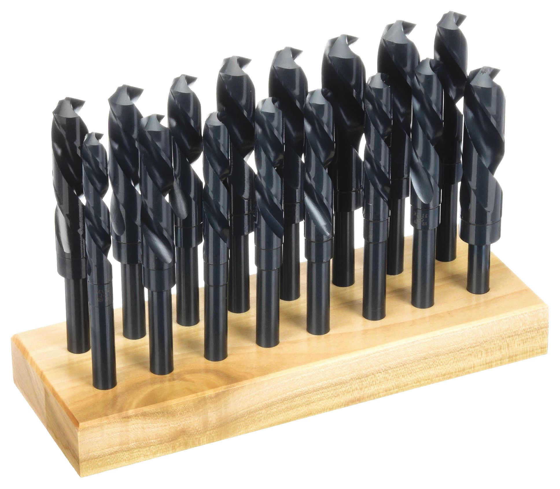 REDUCED SHANK DRILL BIT SET, 17/32 IN SMALLEST DRILL BIT, 16 DRILL BITS