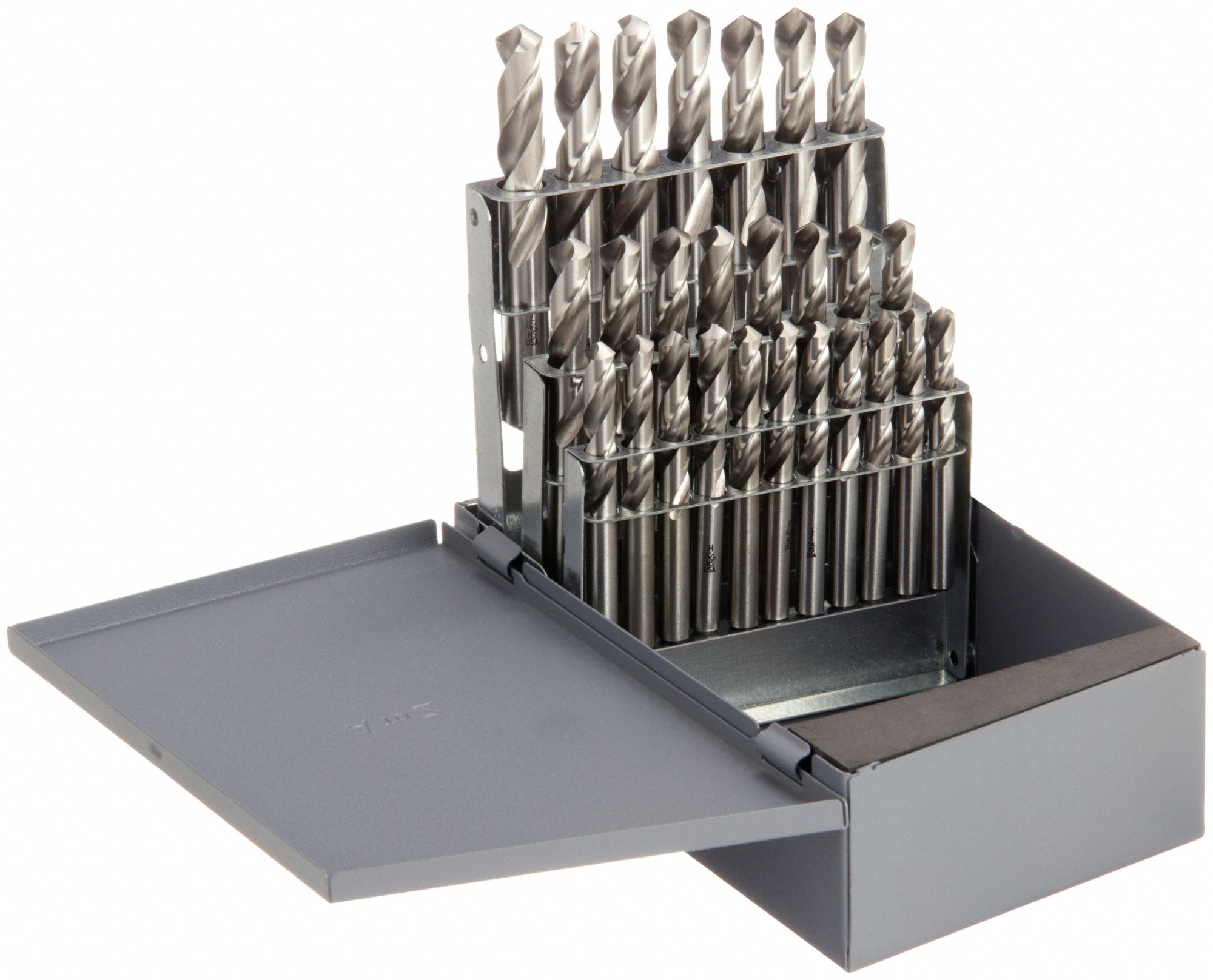 SCREW MACHINE DRILL BIT SET, A SMALLEST DRILL BIT, Z LARGEST DRILL BIT SIZE, HSS