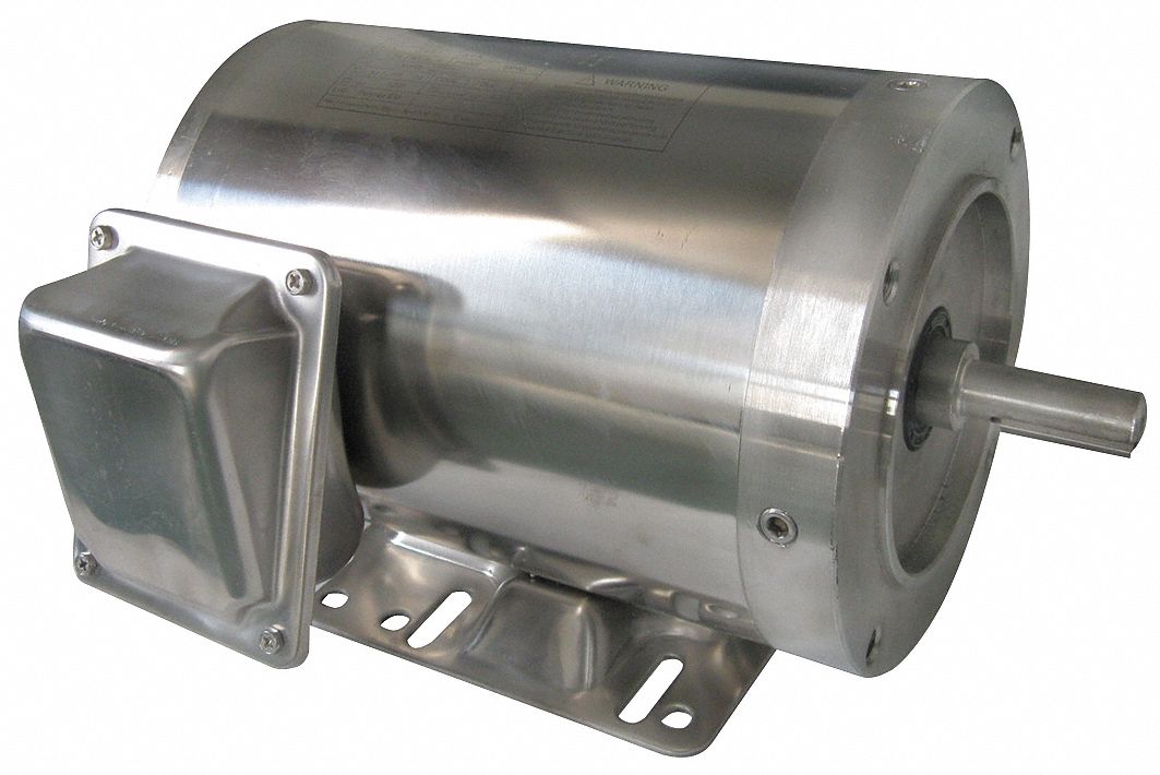 DAYTON Washdown Motor 3Phase, 1 HP, 1,740 Nameplate RPM, 230/460V AC