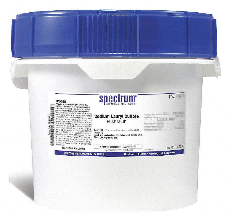 151213, 288.38, Sodium Lauryl Sulfate, NF, EP, BP, JP 6WYR4SO1802