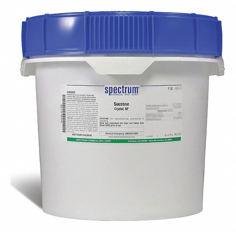 Sucrose: NF, 12 kg, 57-50-1, Reagent, Powder, Drum, Plastic, 12 mo Shelf Life, 1