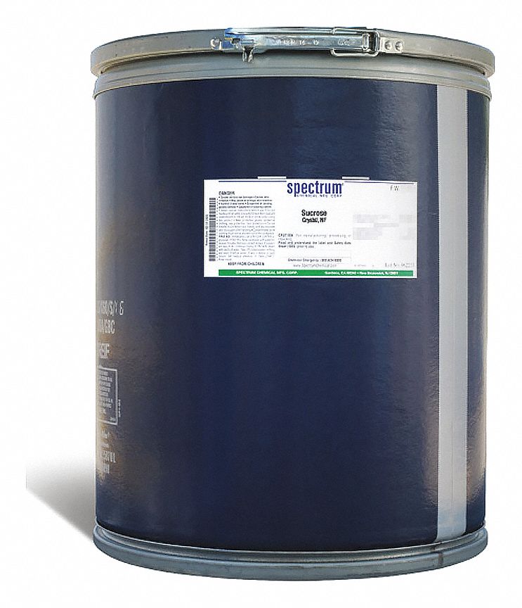 Sucrose: NF, 45 kg, 57-50-1, Reagent, Powder, Drum, Fiberboard, 12 mo Shelf Life, 1