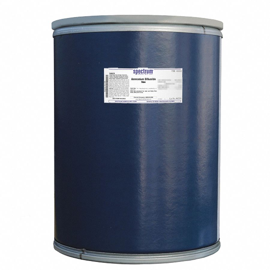 Ammonium Bifluoride: Lab, 45 kg, 1341-49-7, Inorganic/Salt, Powder, Drum, Fiberboard, 1