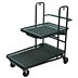 Nestable Utility Carts with Perforated Lipped Plastic Shelves