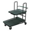 Nestable Utility Carts with Perforated Lipped Plastic Shelves