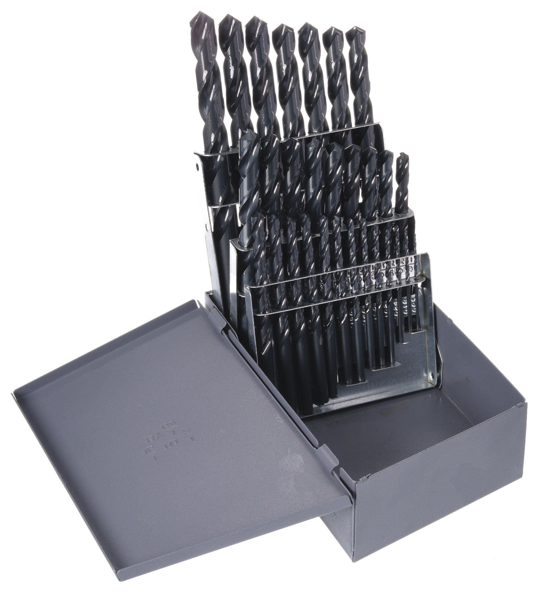 JOBBER LENGTH DRILL BIT SET, 1/16 IN SMALLEST BIT, ½ IN LARGEST BIT, 4XD