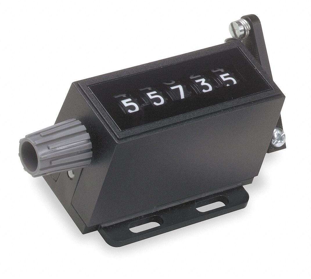 DAYTON Mechanical Counter, Lever Arm, Right Hand, Top Coming, Number of