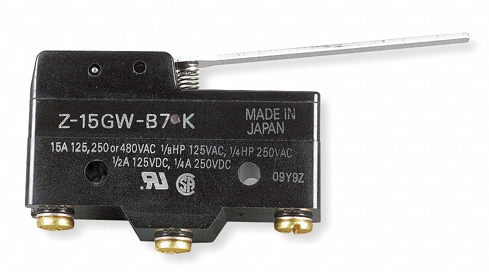 Omron Micro Switch Z-15GW-K Snap Action Limit Switch 15A 125 250 or 480 VAC 2PK 